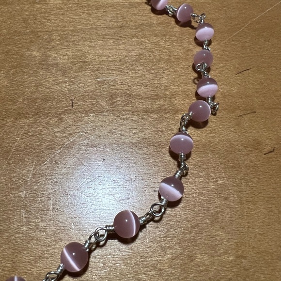 ONE BRAND NEW 18” STERLING SILVER & GLASS BEADS NECKLACE CTM11 - Picture 2 of 5